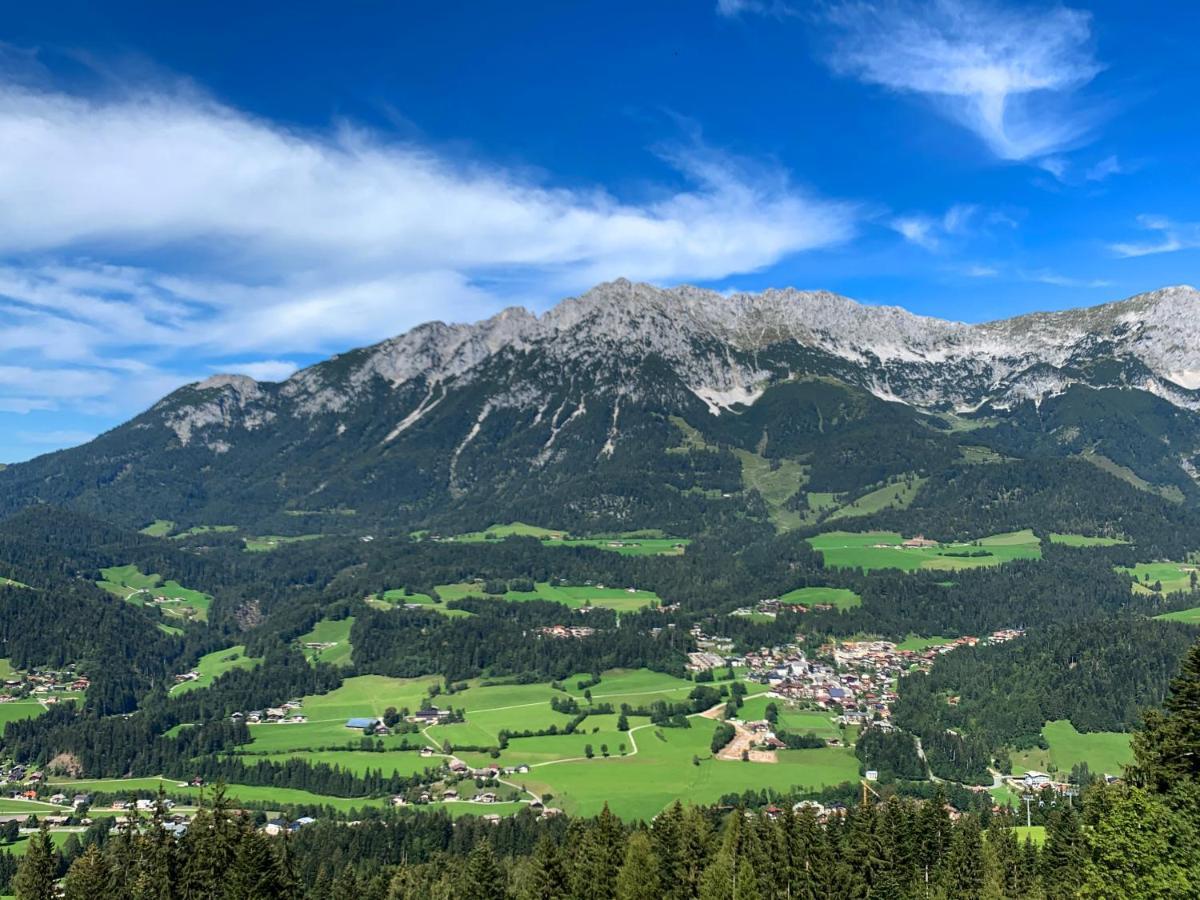 Traumhafte Lage, Einzigartiges Panorama Appartement Scheffau am Wilden Kaiser Buitenkant foto